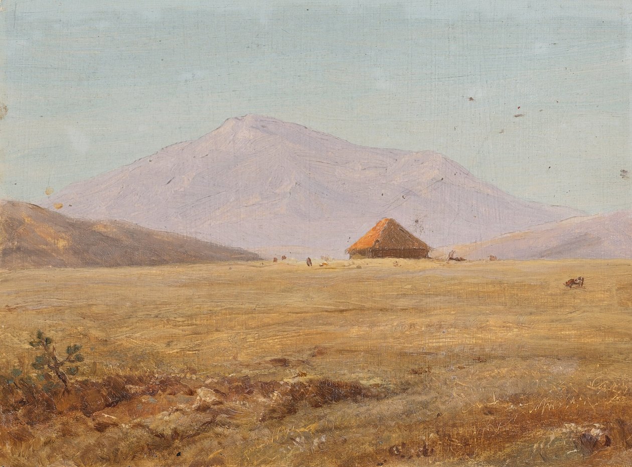 Ecuador, fjällplatå med hydda av Frederic Edwin Church