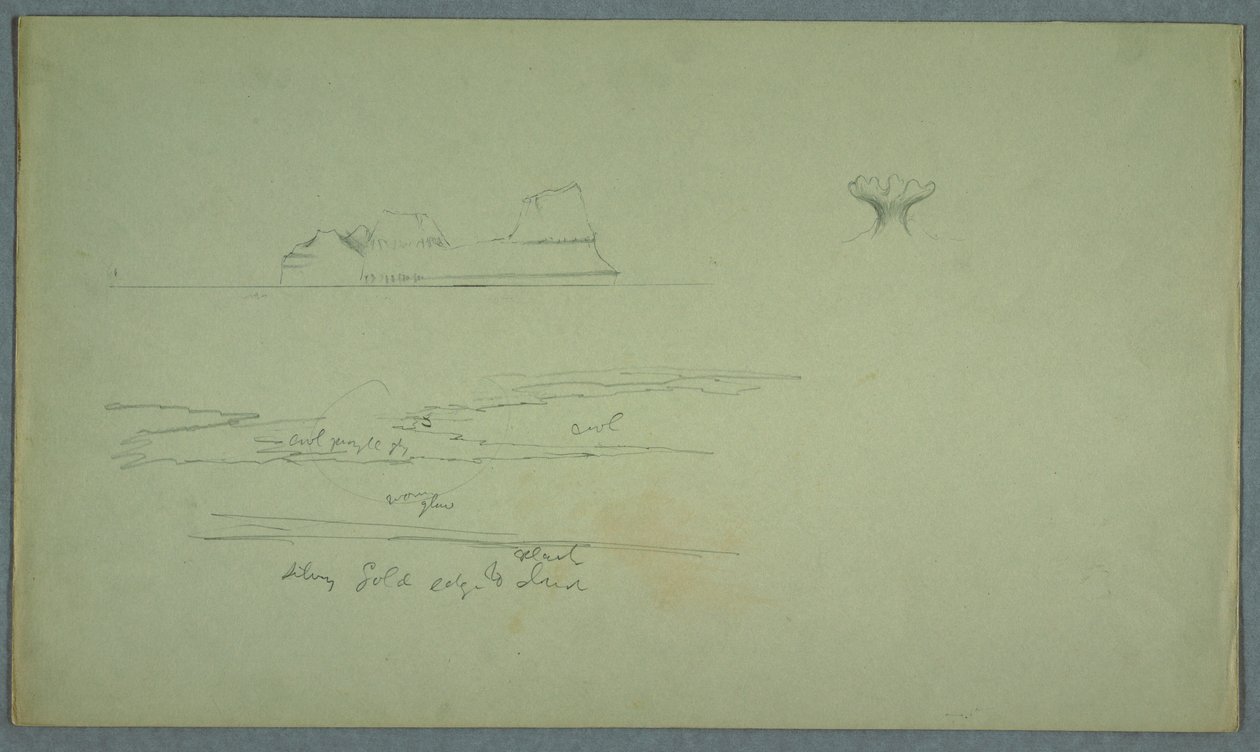 Flytande isberg och isflower av Frederic Edwin Church