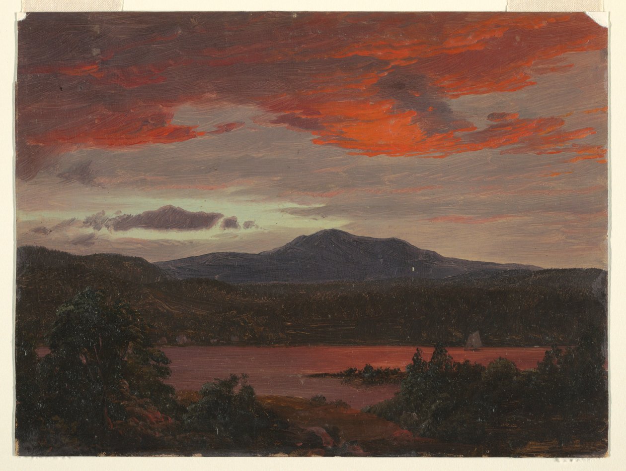 Mount Katahdin från sjön Katahdin av Frederic Edwin Church
