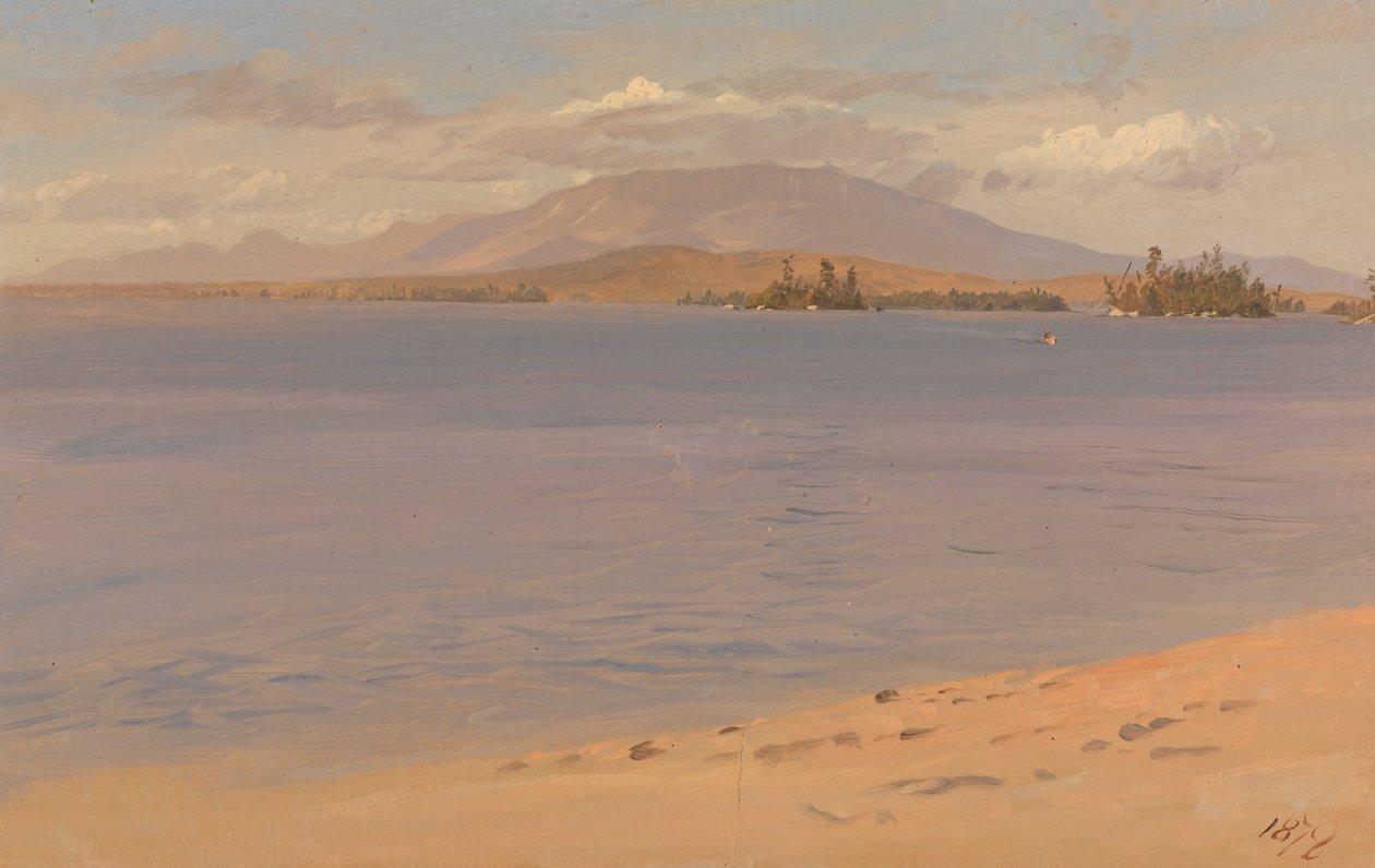 Mount Katahdin från Lake Millinocket av Frederic Edwin Church