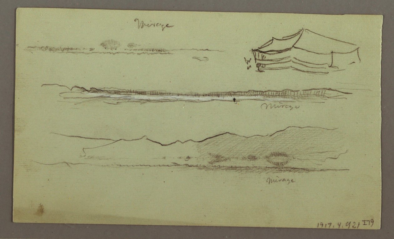 Studier av siffror på åsnor och åsnor av Frederic Edwin Church