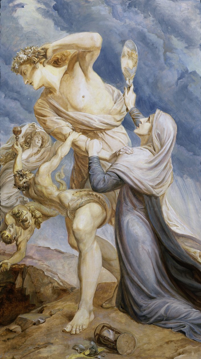 Människan avvisar samvetets vädjan, 1910 av Frederic James Shields