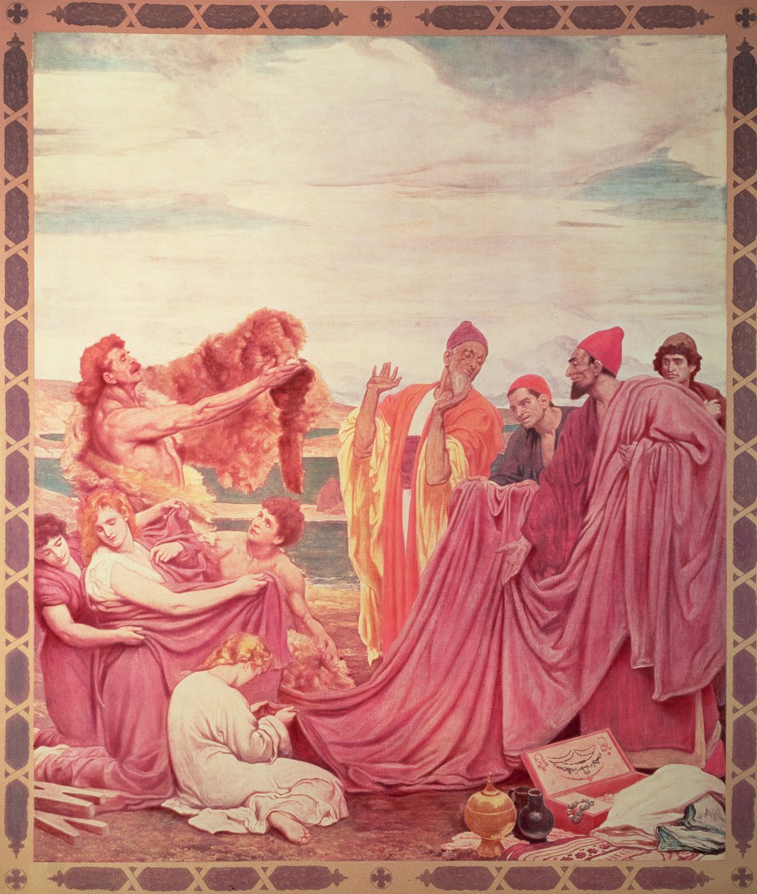 Fenicier som handlar med tidiga britter, kopia av en målning i Royal Exchange, publicerad 1895 (fotomekanisk process) av Frederic Leighton