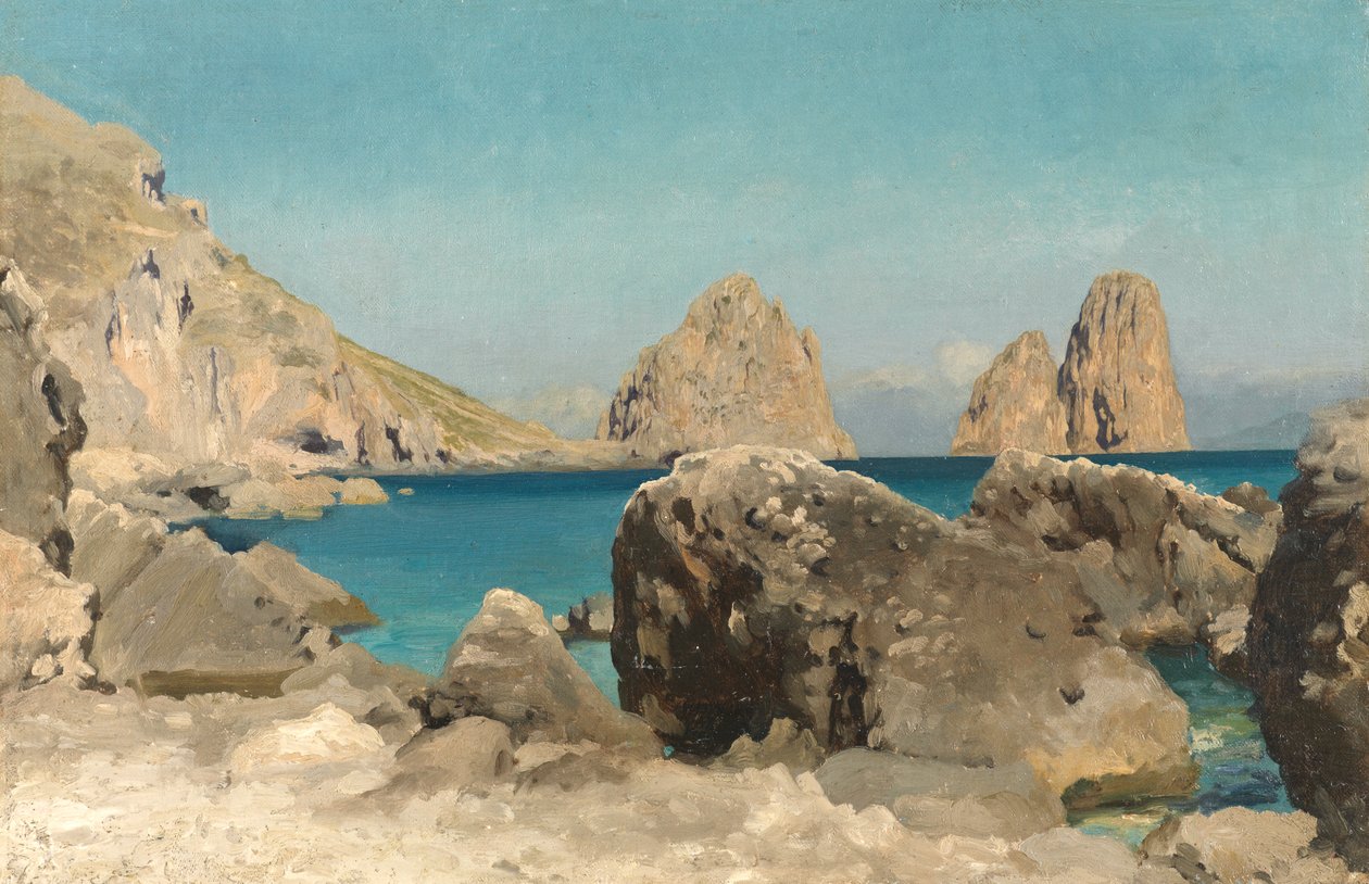 Rocks of the Sirens, Capri, ca 1860-talet av Frederic Leighton