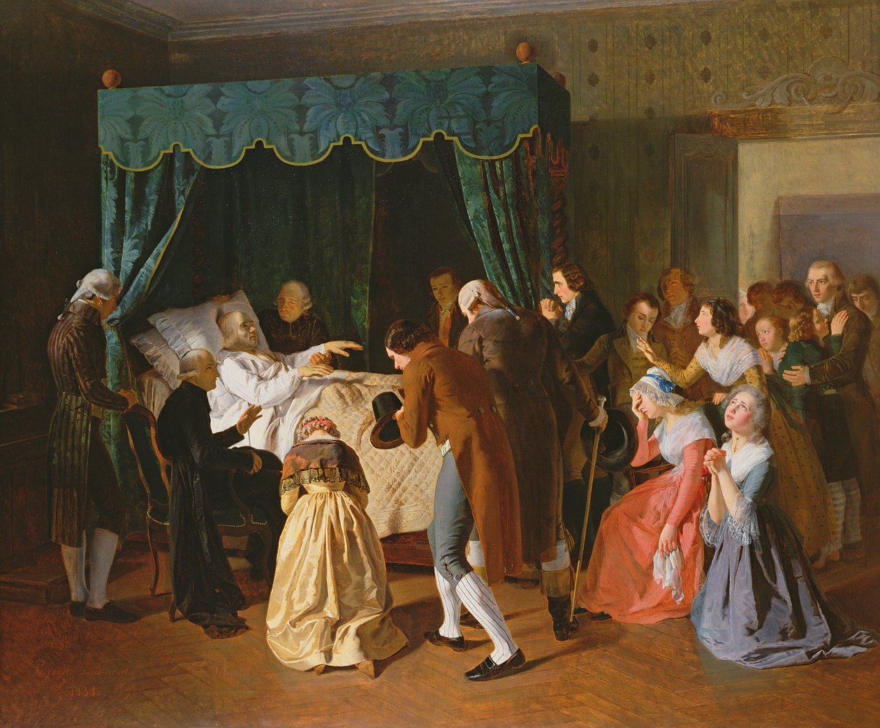 Abbe Charles Michel de lEpees sista ögonblick (1712-89) 1838 av Frederic Peyson