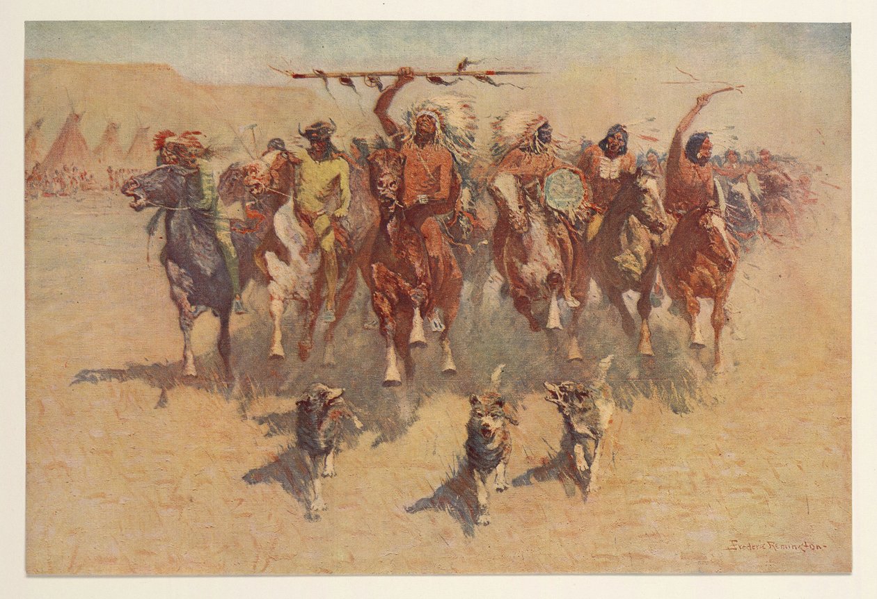 The Ceremony of the Scalps, från Colliers Weekly, pub.1906 av Frederic Remington