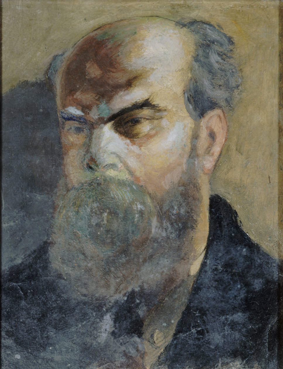 Porträtt av poeten Paul Verlaine 1844-1896, ca 1885. av Frederic Auguste Cazals
