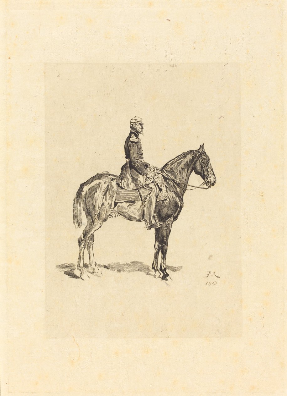 Ryttare av Frederic Auguste La Guillermie after Jean Louis Ernest Meissonier