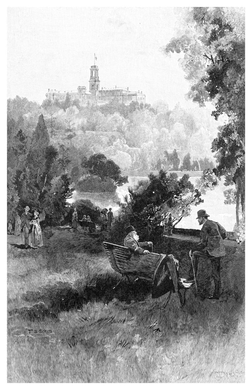 Government House, Melbourne, Victoria, Australien, 1886. av Frederic B. Schell