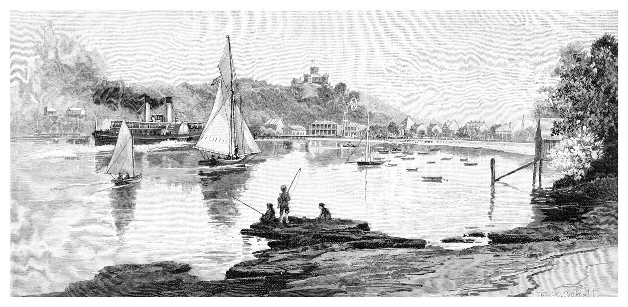 Manly beach, Sydney, New South Wales, Australien, 1886. av Frederic B. Schell