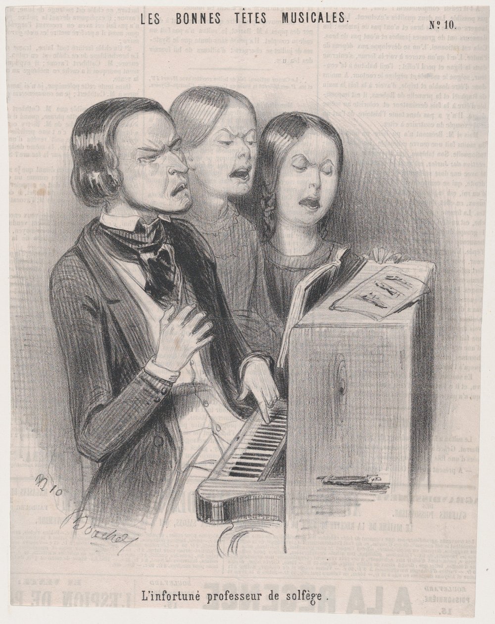 Den olyckliga läraren i musikteori, 1840, 1840. av Frederic Bouchot