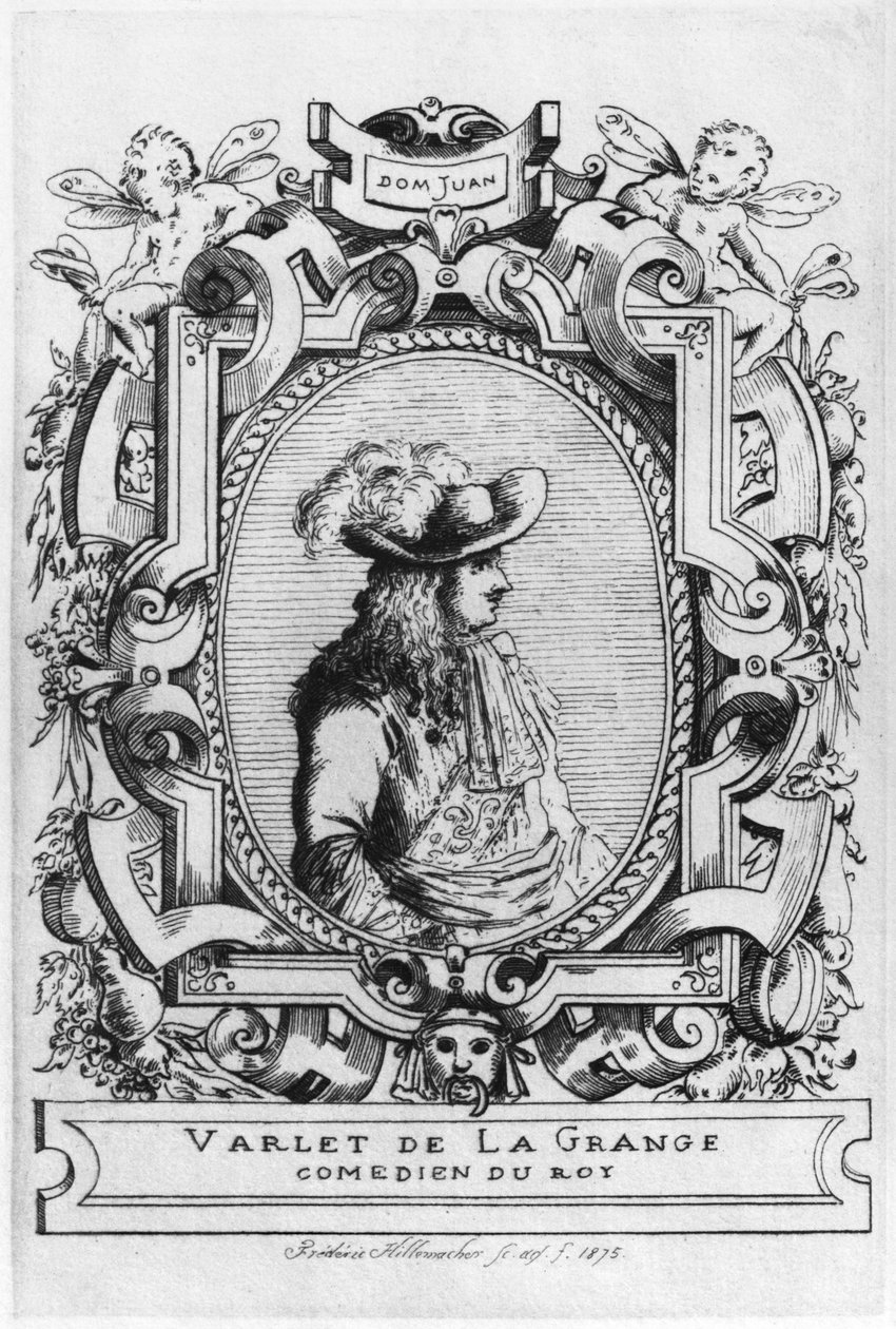 Charles Varlet, känd som La Grange, i rollen som Dom Juan från "Don Juan, or Le Festin de Pierre" av Jean-Baptiste Poquelin Moliere (1622-73) 1875 av Frederic Desire Hillemacher