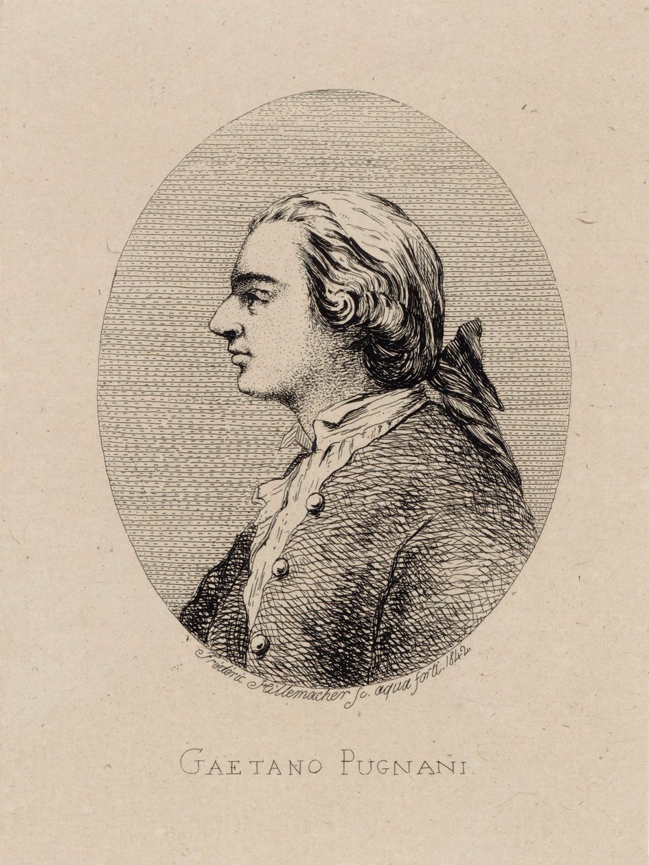 Porträtt av violinisten och kompositören Gaetano Pugnani 1731-1798, 1842. av Frederic Desire Hillemacher