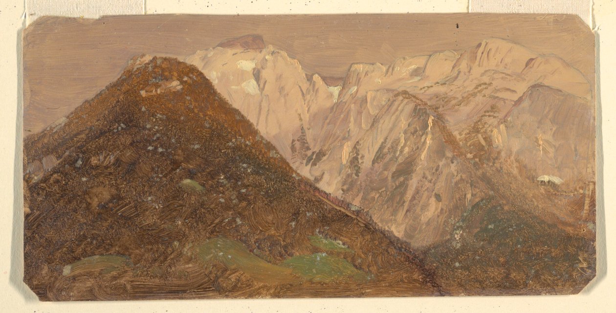 Alpinlandskap (troligen Schweiz) av Frederic Edwin Church
