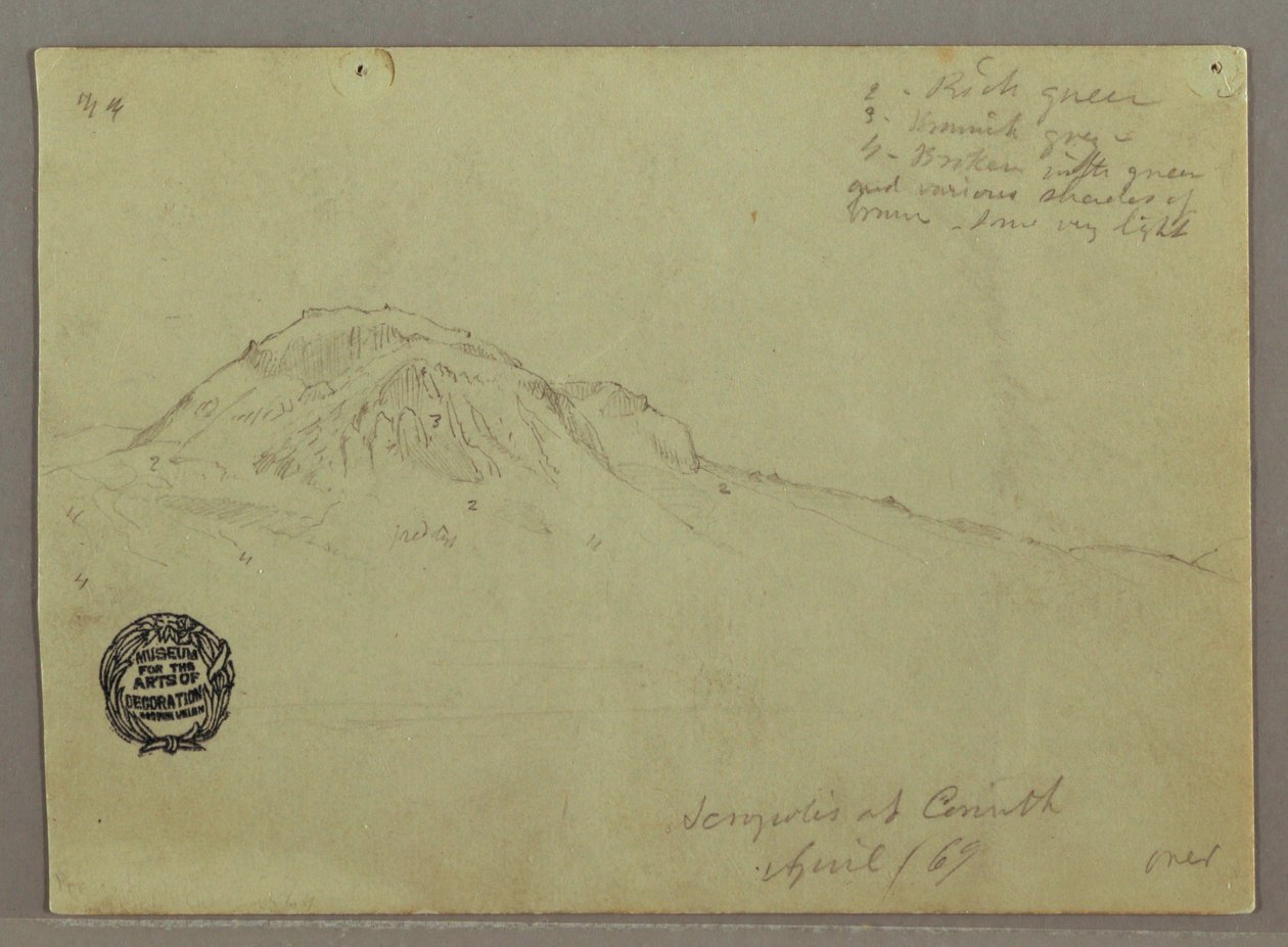 Bare Hill, Akropolis i Korinth, Grekland av Frederic Edwin Church