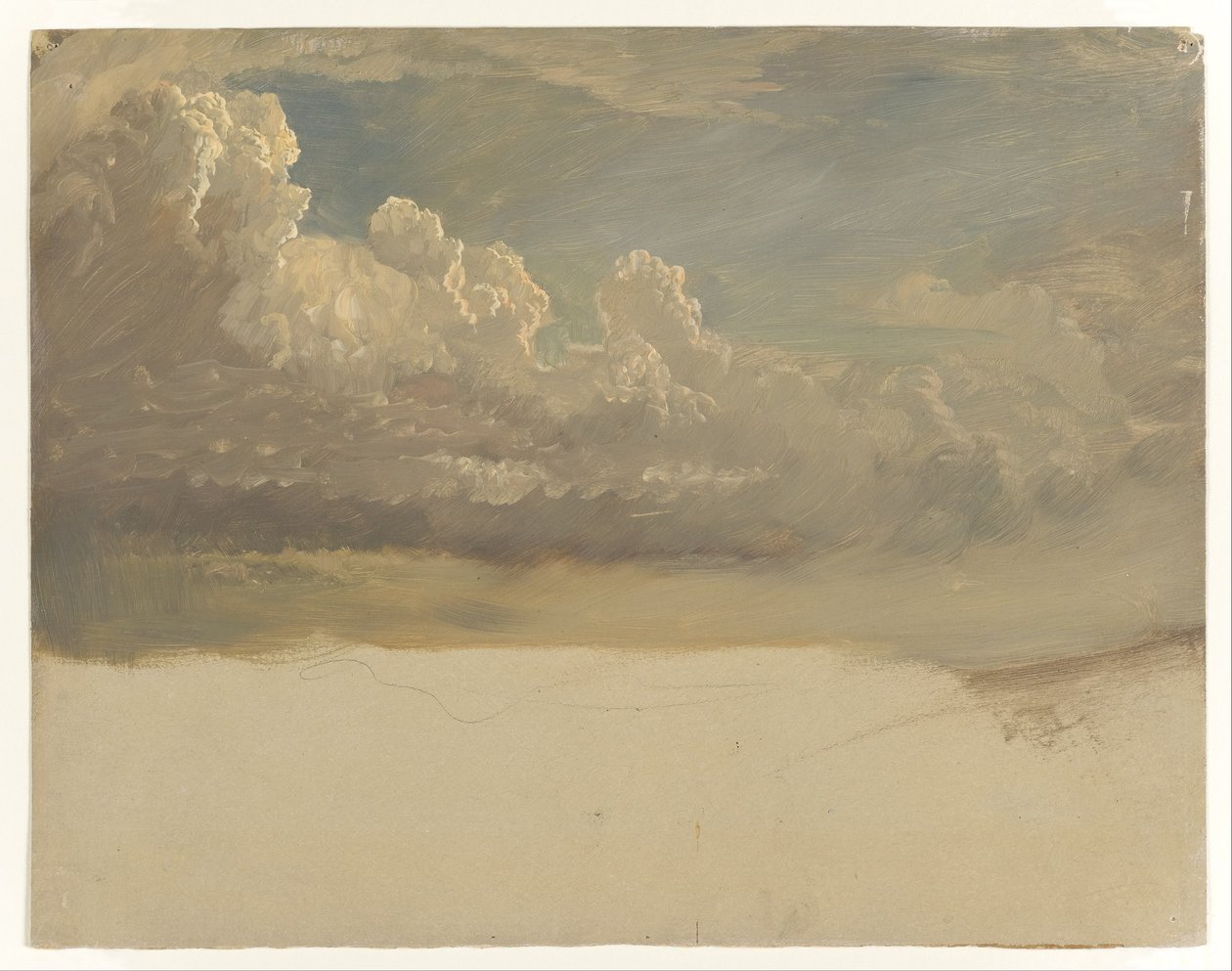 Studie av molnet av Frederic Edwin Church