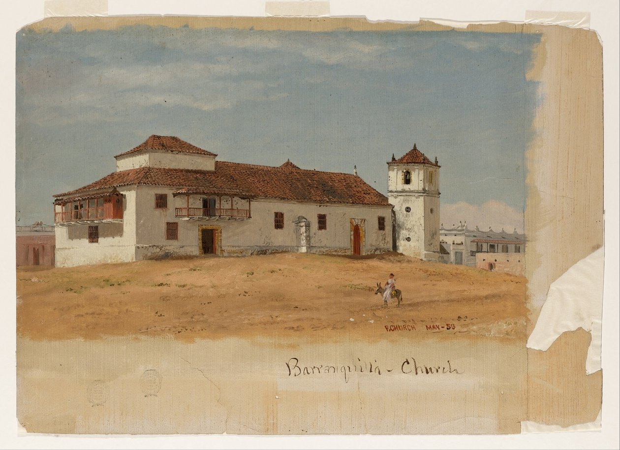 Colombia, Baranquilla kyrka av Frederic Edwin Church
