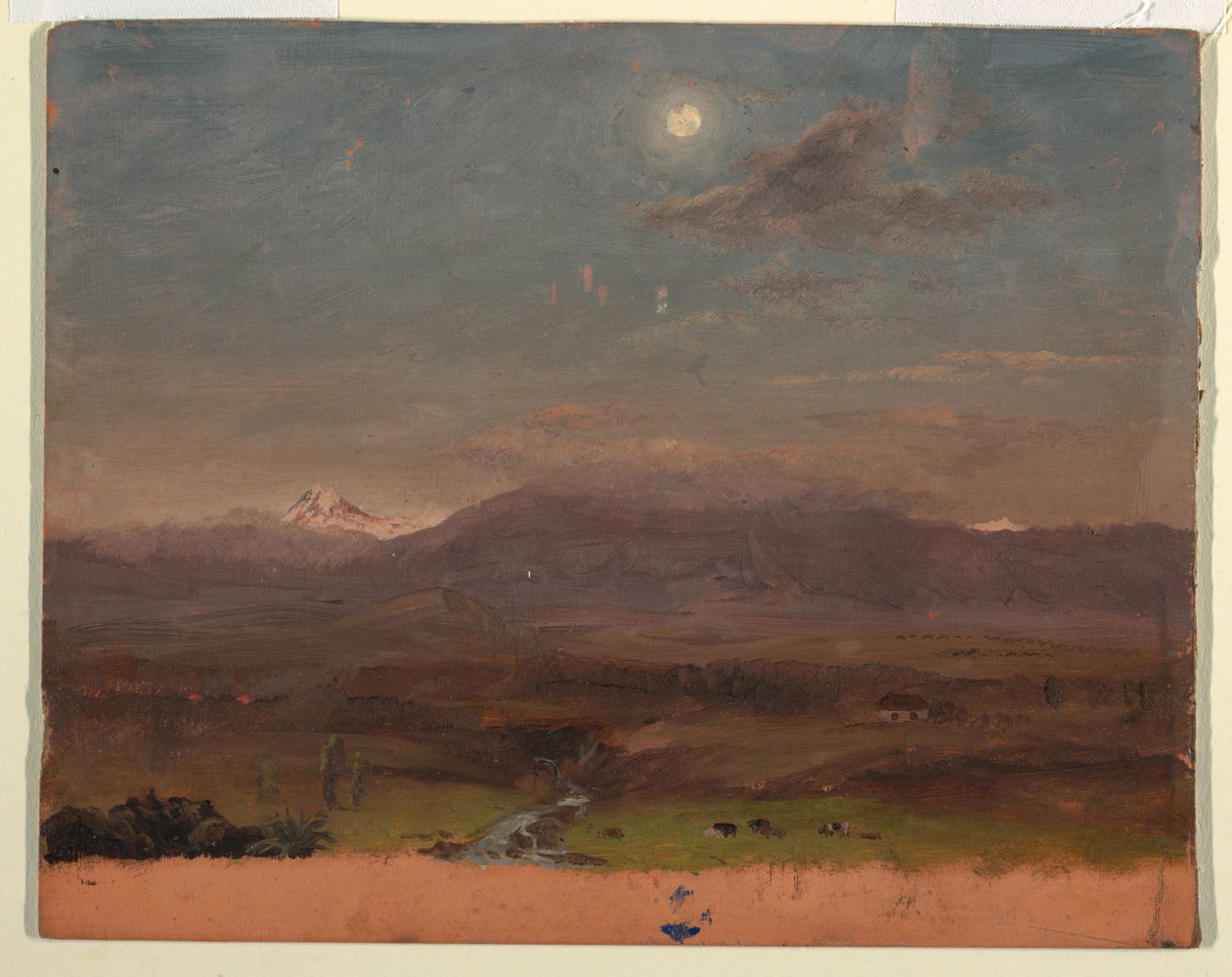 Colombia eller Ecuador, berg, månsken av Frederic Edwin Church