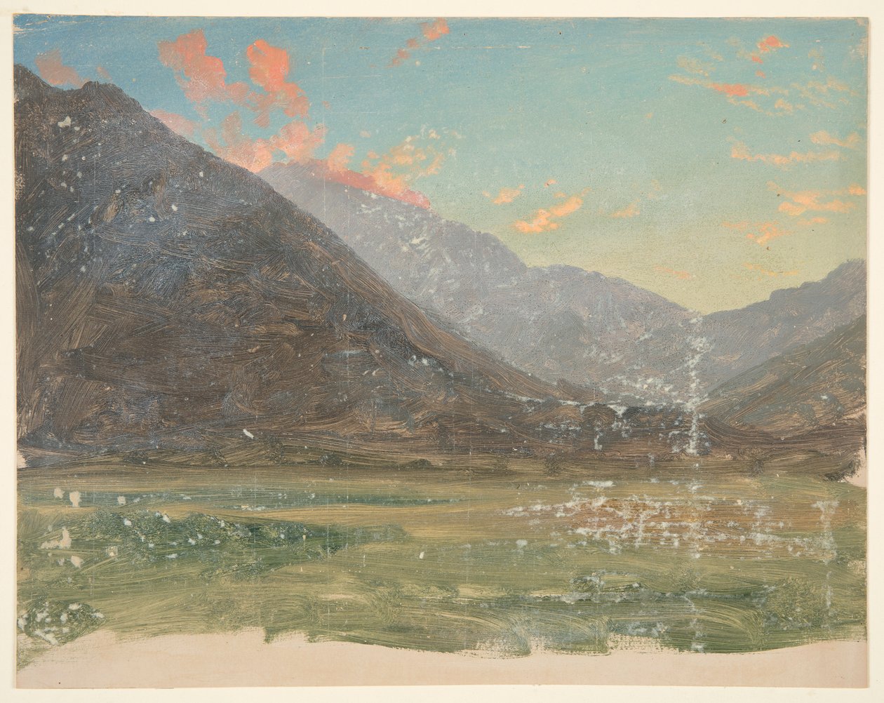 Djup dal, med solnedgångsbelysta moln av Frederic Edwin Church