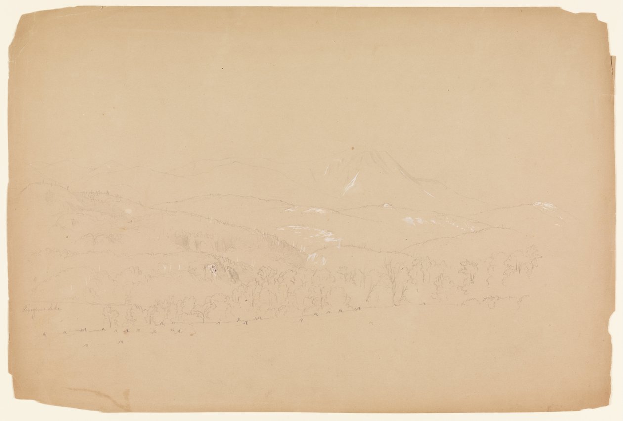 Fjärran vy över Katahdin från väster av Frederic Edwin Church