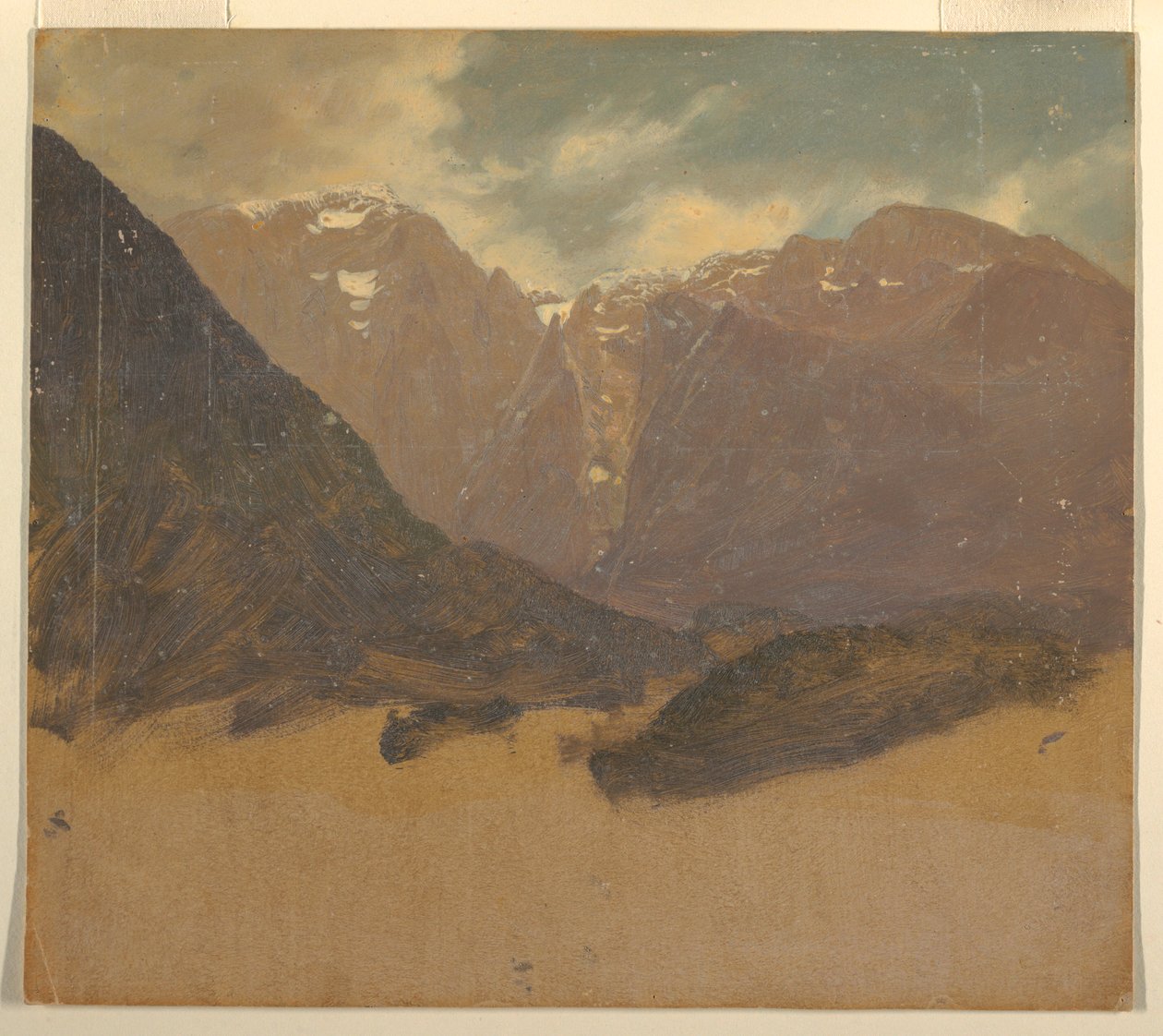 Teckning, Alplandskap (Bayern eller Schweiz), 1868 av Frederic Edwin Church