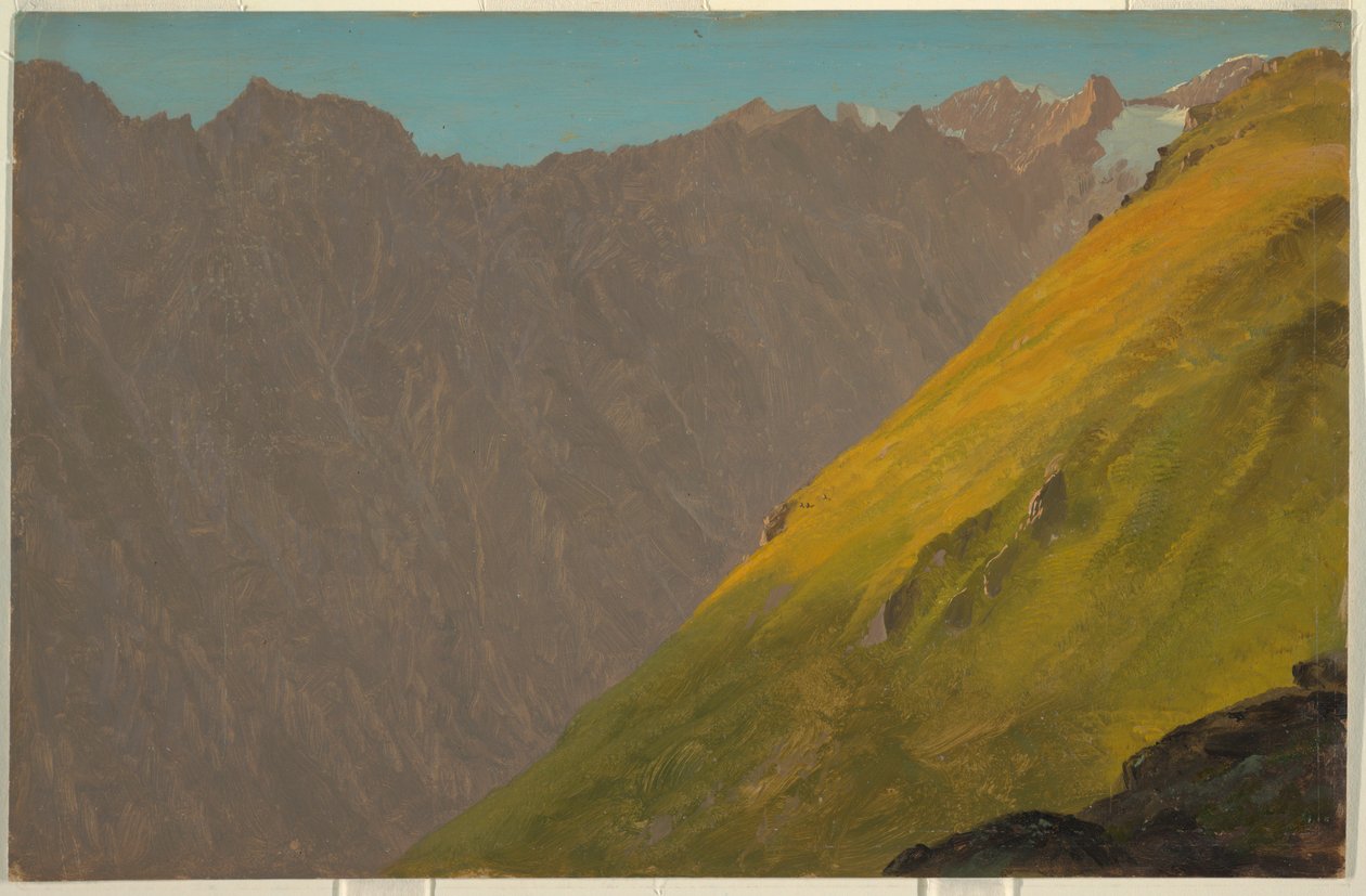 Teckning, Alplandskap, Bayern eller Schweiz, 1868 av Frederic Edwin Church