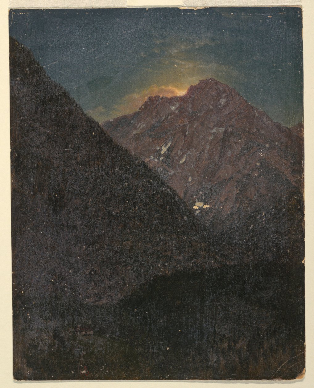 Teckning, Apline-landskap (Bayern eller Schweiz), 1868 av Frederic Edwin Church