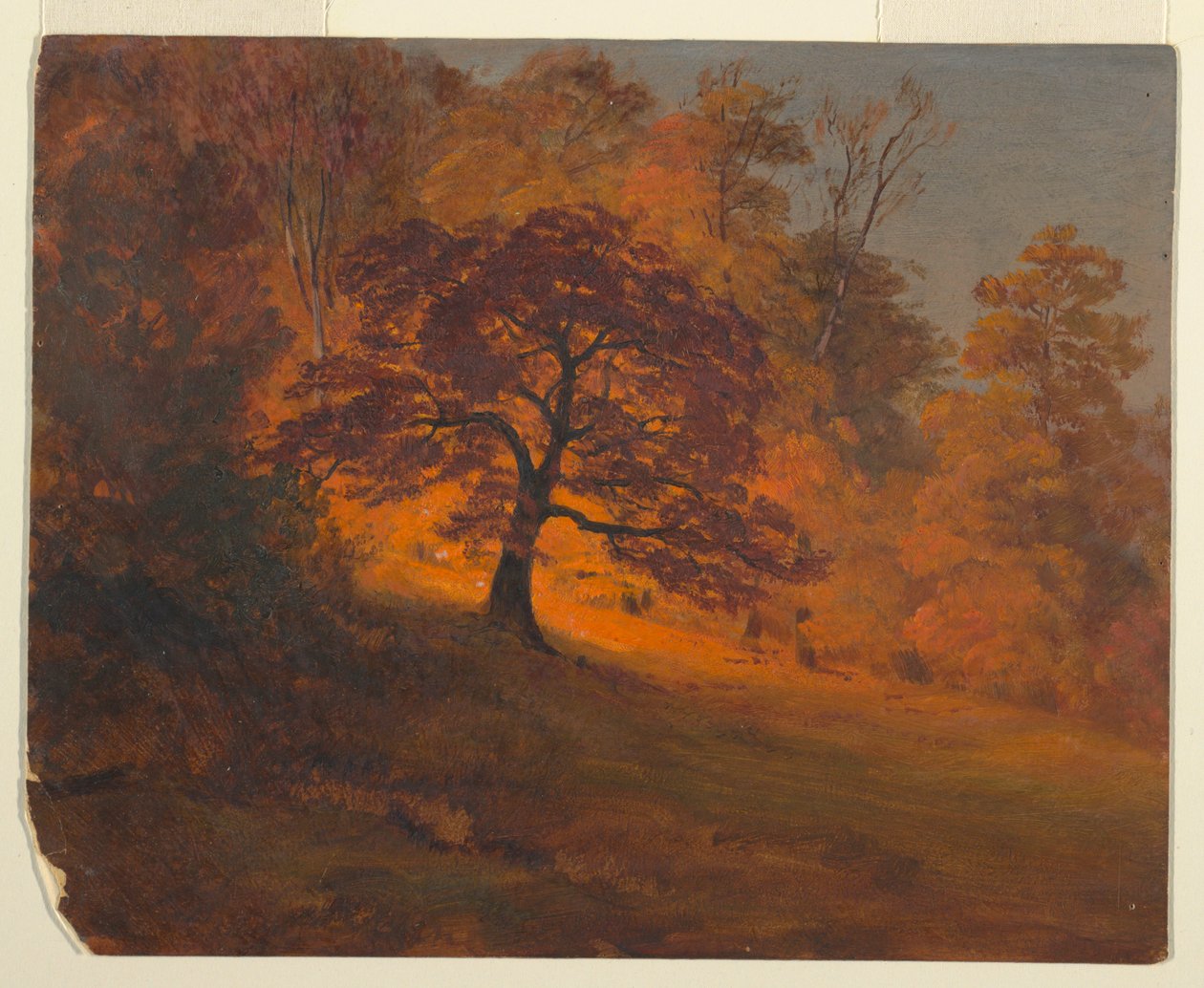 Teckning, Höstlövverk, 1867 av Frederic Edwin Church