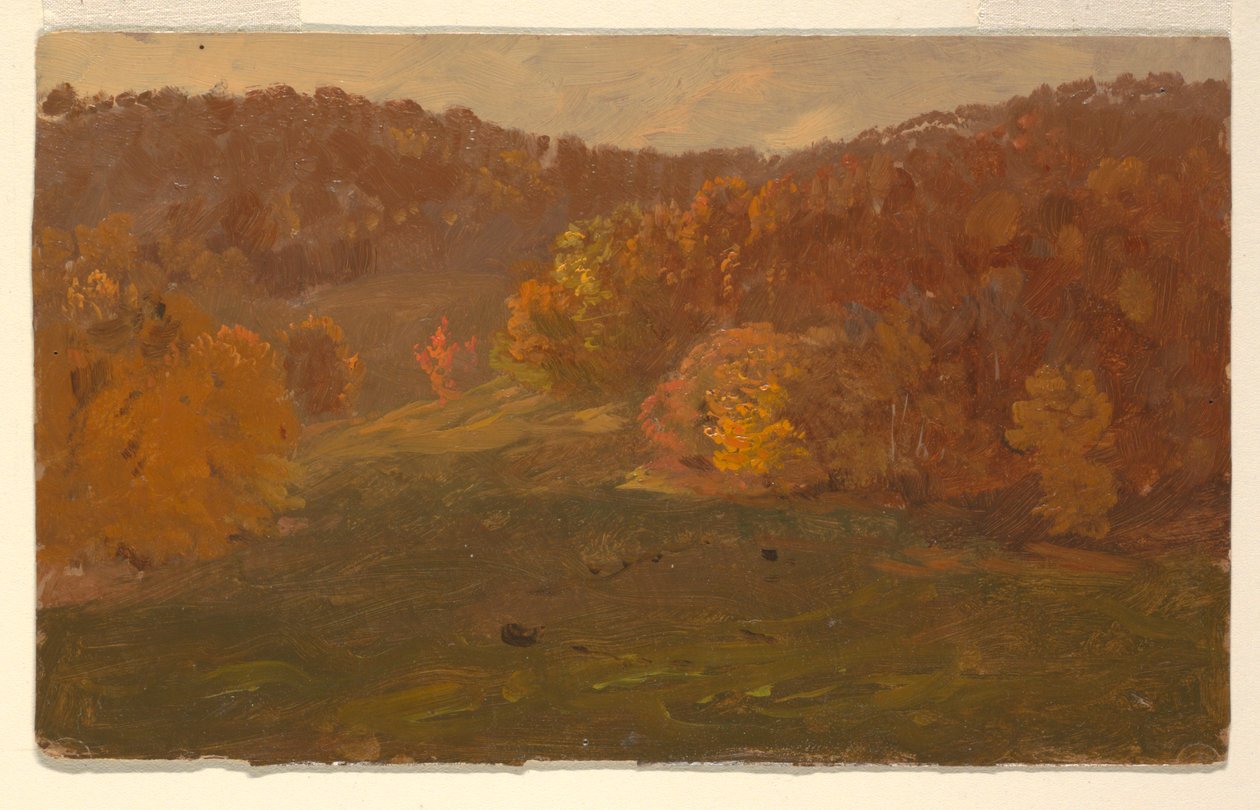 Teckning, Höstlandskap (North Carolina ), 1865-70 av Frederic Edwin Church