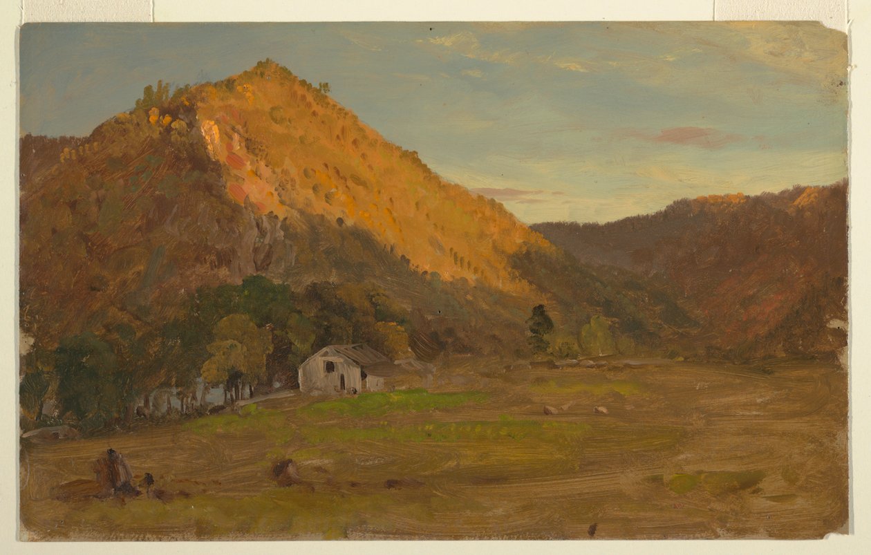 Teckning, Höstlandskap (North Carolina), 1865-70 av Frederic Edwin Church
