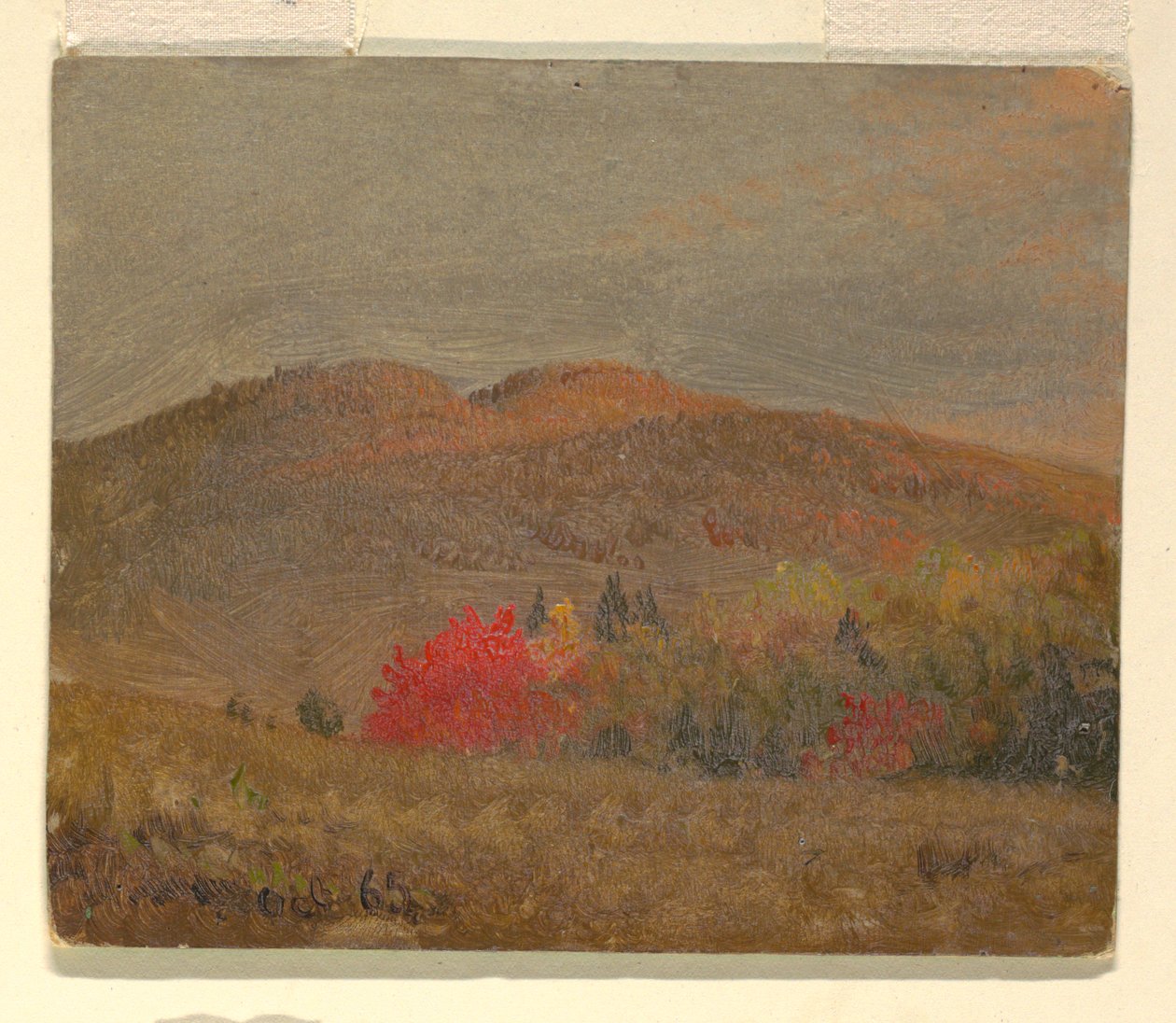 Teckning, Höstlandskap (Vermont), 1865-70 av Frederic Edwin Church