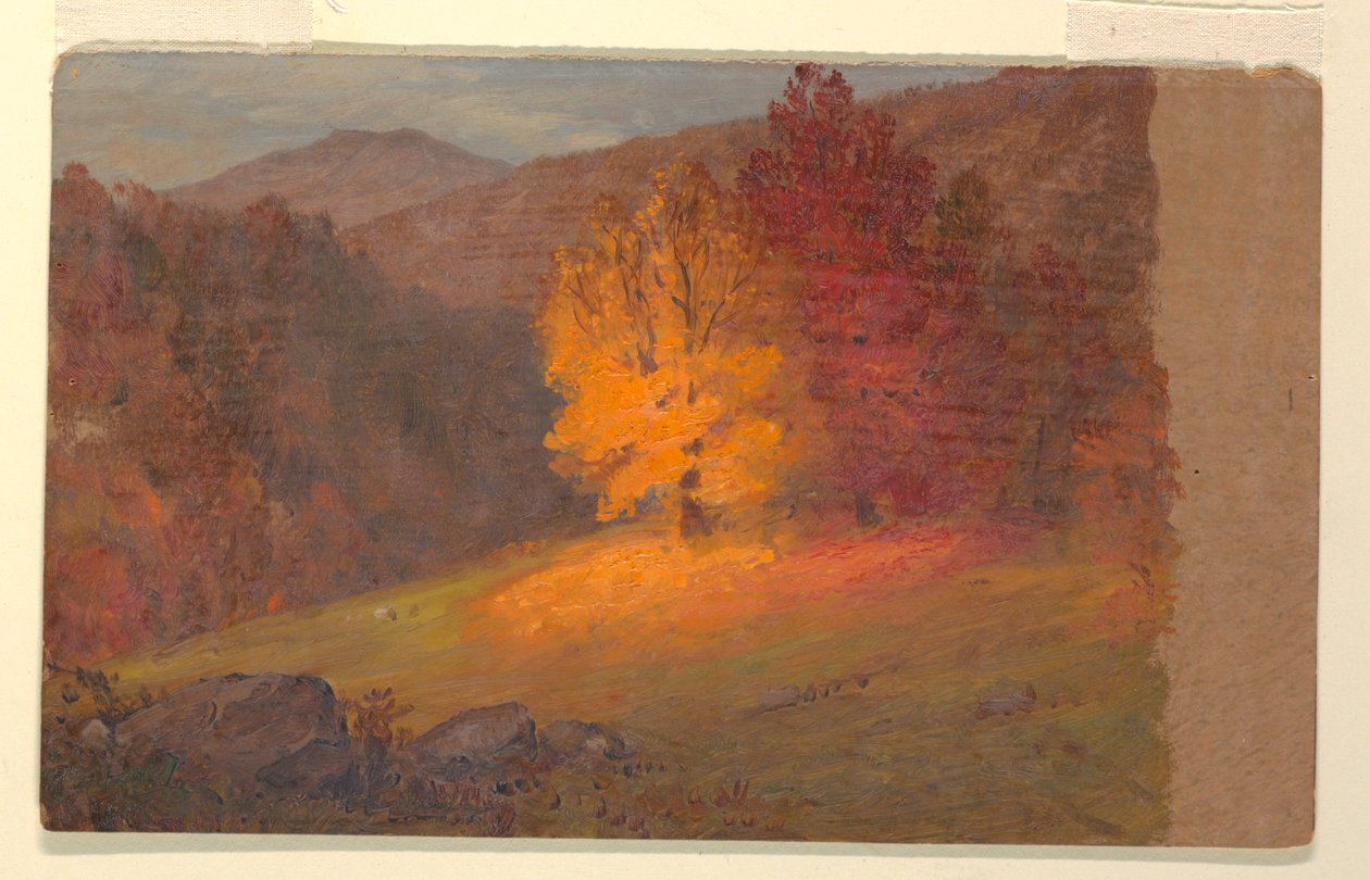 Teckning, Höstlandskap, 1860-70 av Frederic Edwin Church