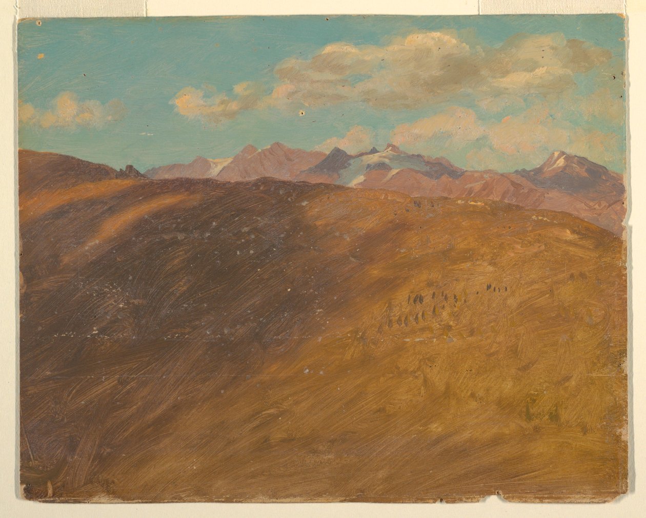 Teckning, Bayerska eller schweiziska alperna, 1868 av Frederic Edwin Church