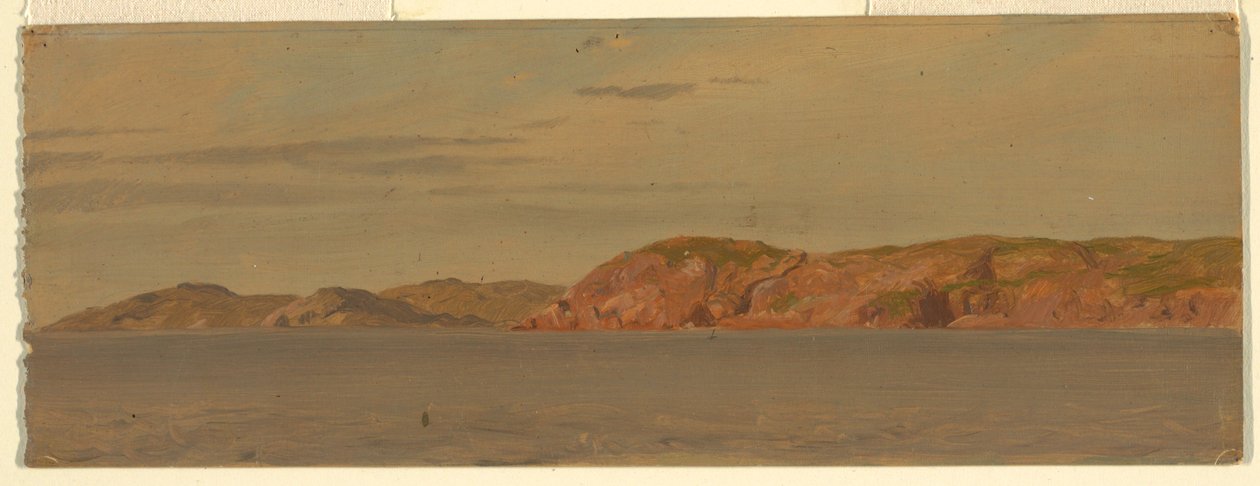 Ritning, Brimstone Head, Fago Island, Newfoundland, 1859 av Frederic Edwin Church