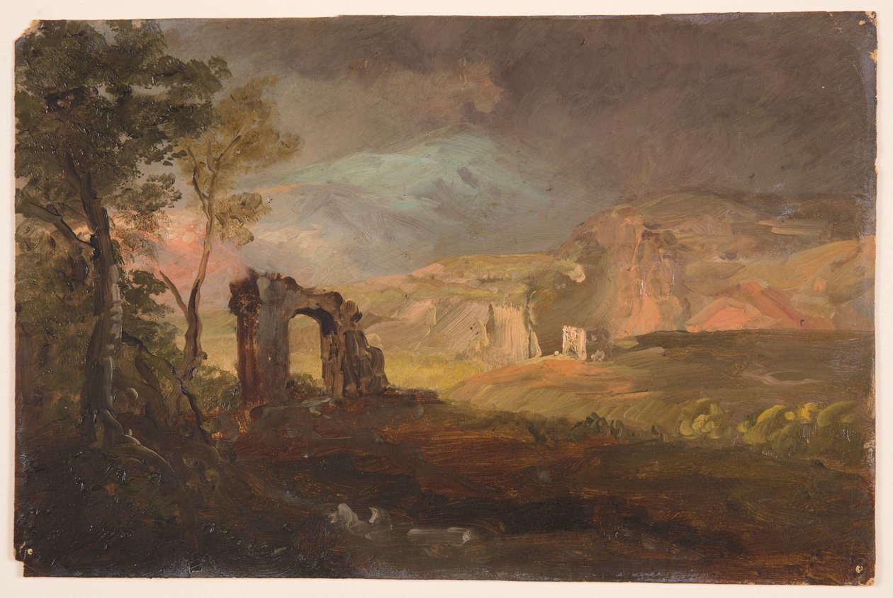 Teckning, Campagna Fantasy, troligen 1868-69 av Frederic Edwin Church