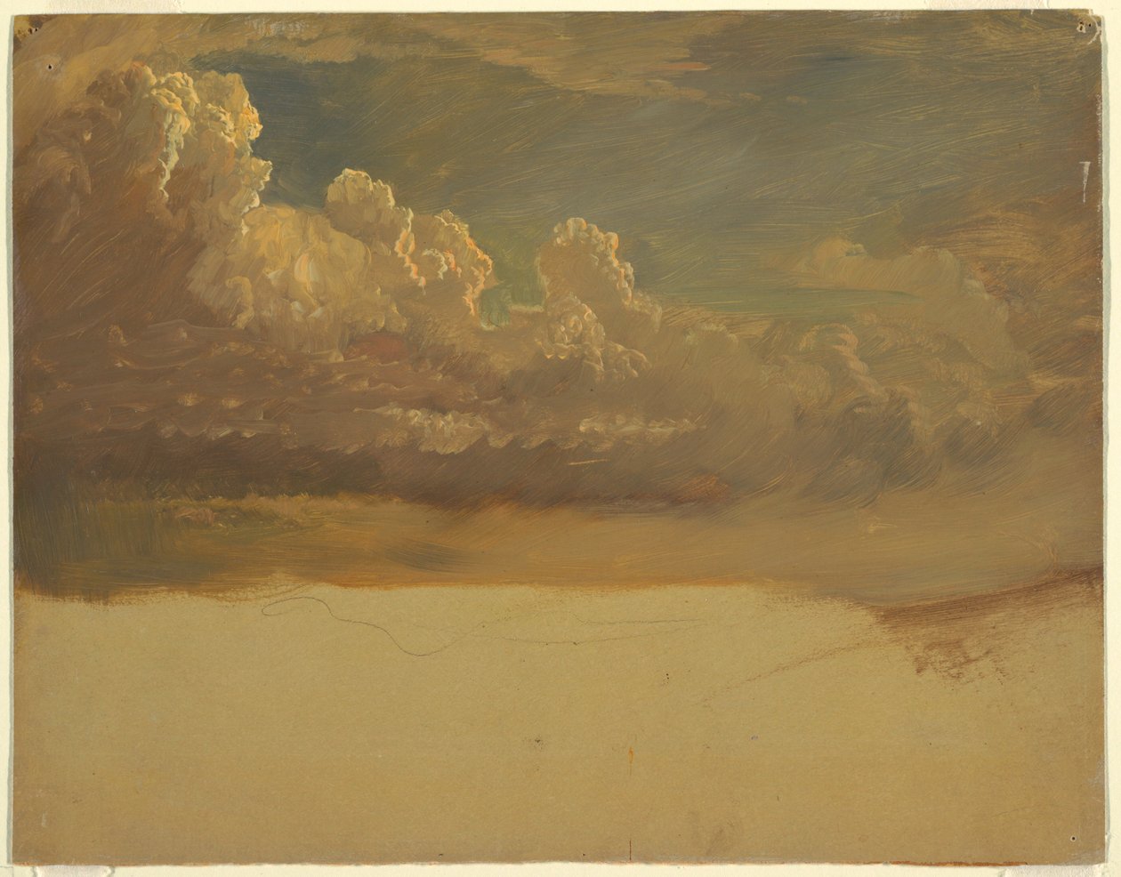 Teckning, Molnstudie, mars 1871 av Frederic Edwin Church