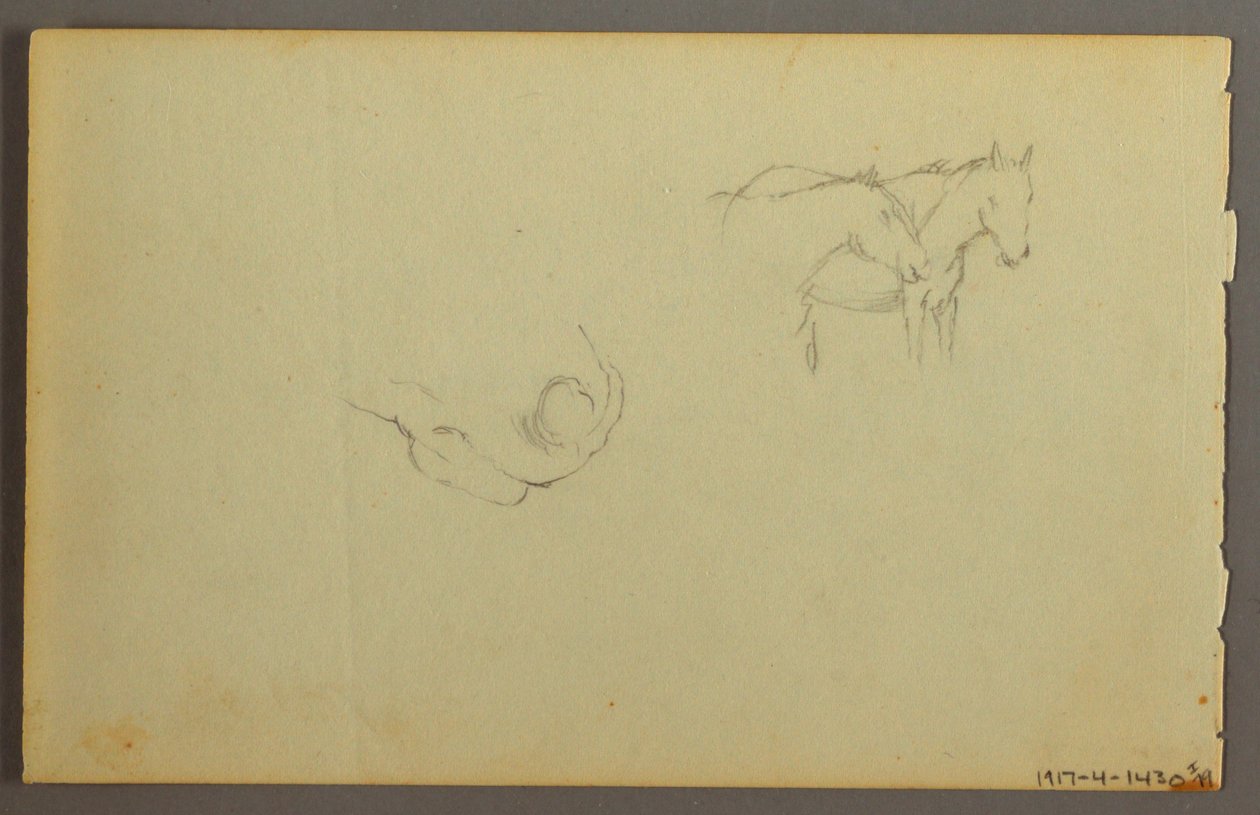 Teckning, Molnstudie, 1844 av Frederic Edwin Church