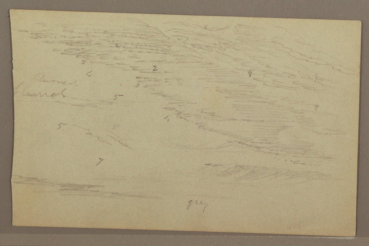 Teckning, Molnstudie, 1860-talet av Frederic Edwin Church