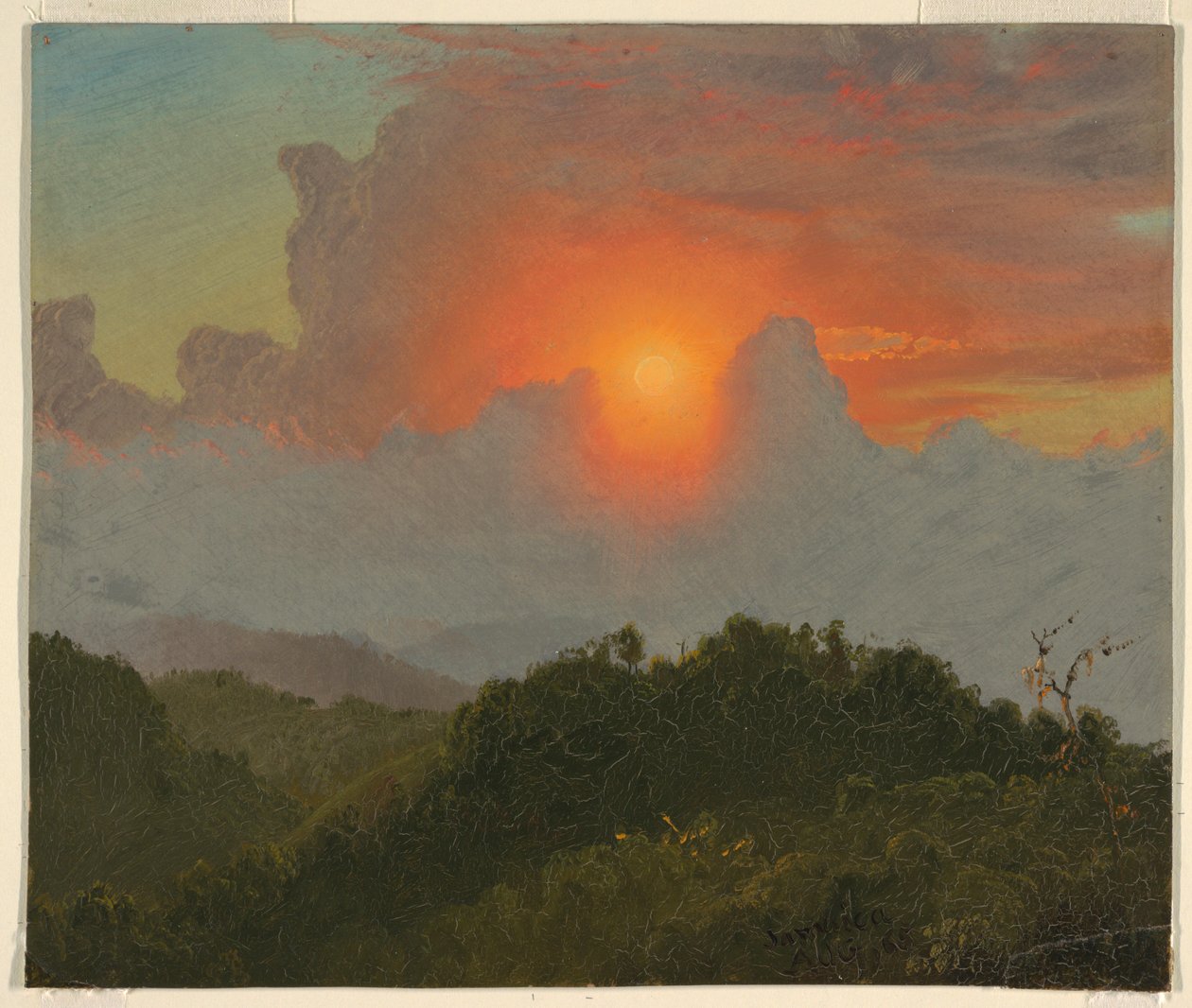 Teckning, Molnig himmel, augusti 1865 av Frederic Edwin Church
