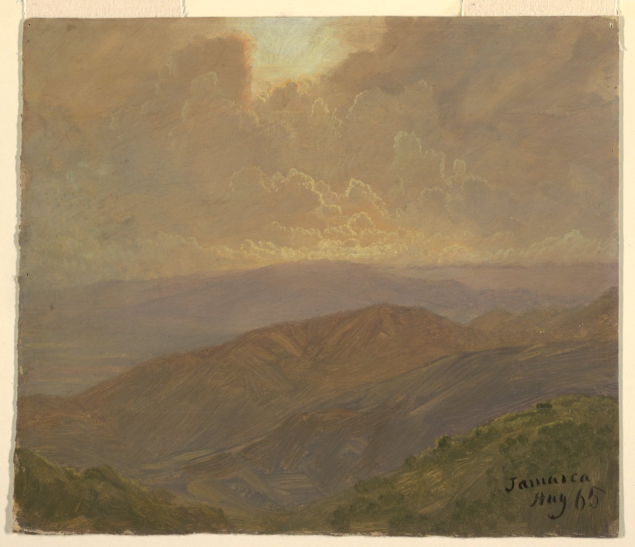 Teckning, Molnig himmel, augusti 1865 av Frederic Edwin Church