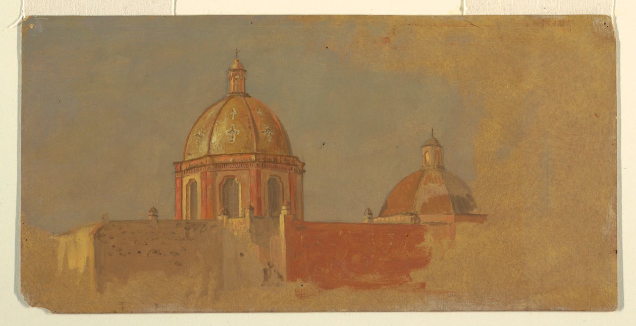 Ritning, Colombia eller Ecuador, kyrktak, 1853 eller 1857 av Frederic Edwin Church
