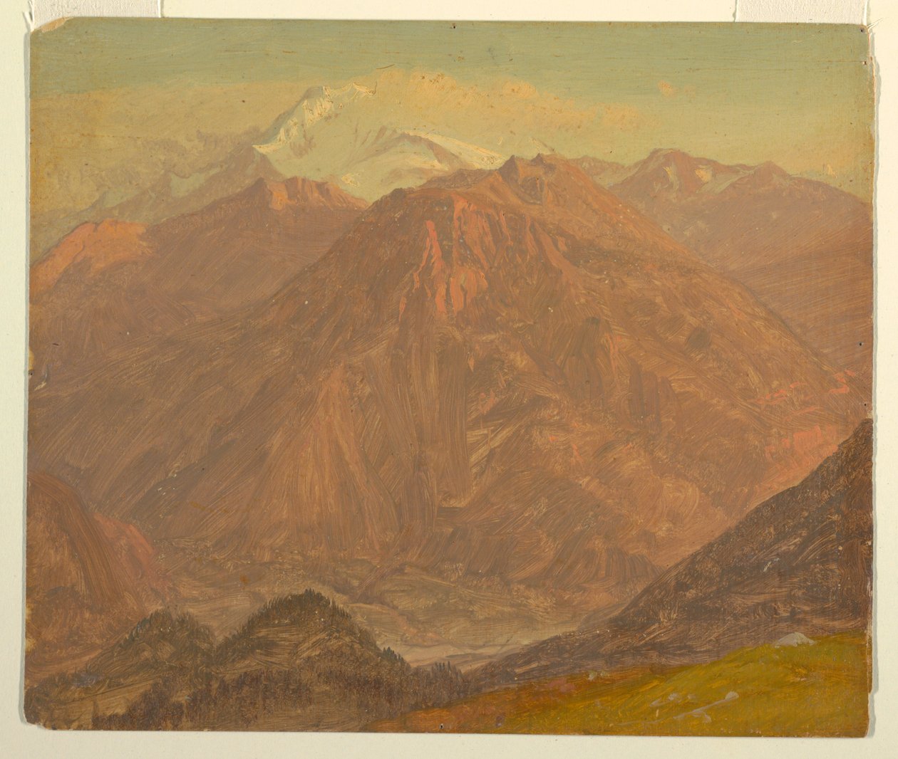 Ritning, Colombia eller Ecuador, berg, 1853 eller 1857 av Frederic Edwin Church
