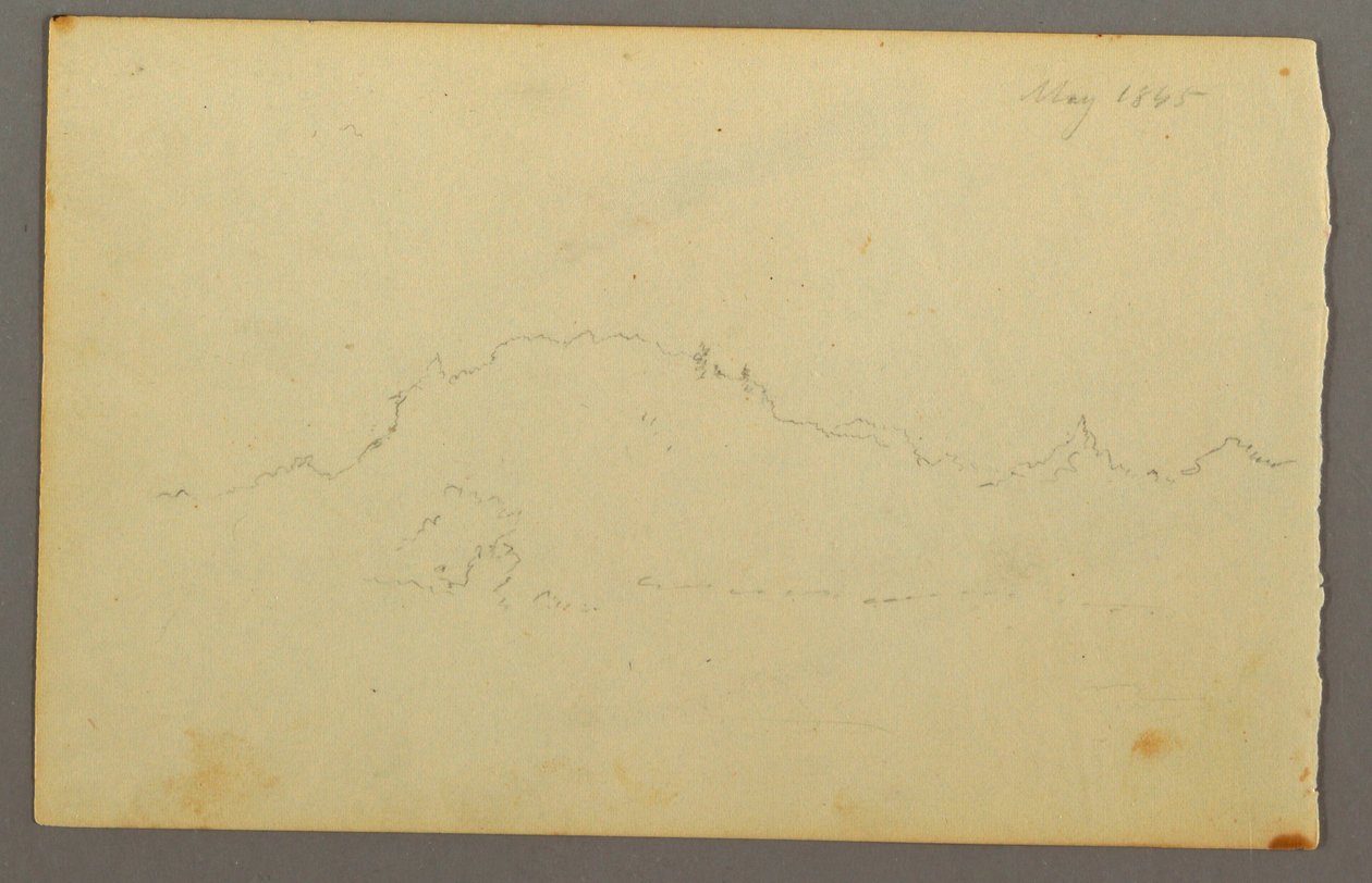 Teckning, Kant av trä, 1844 av Frederic Edwin Church