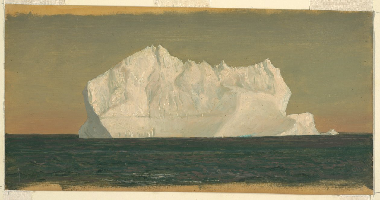 Teckning, flytande isberg, juni eller juli 1859 av Frederic Edwin Church