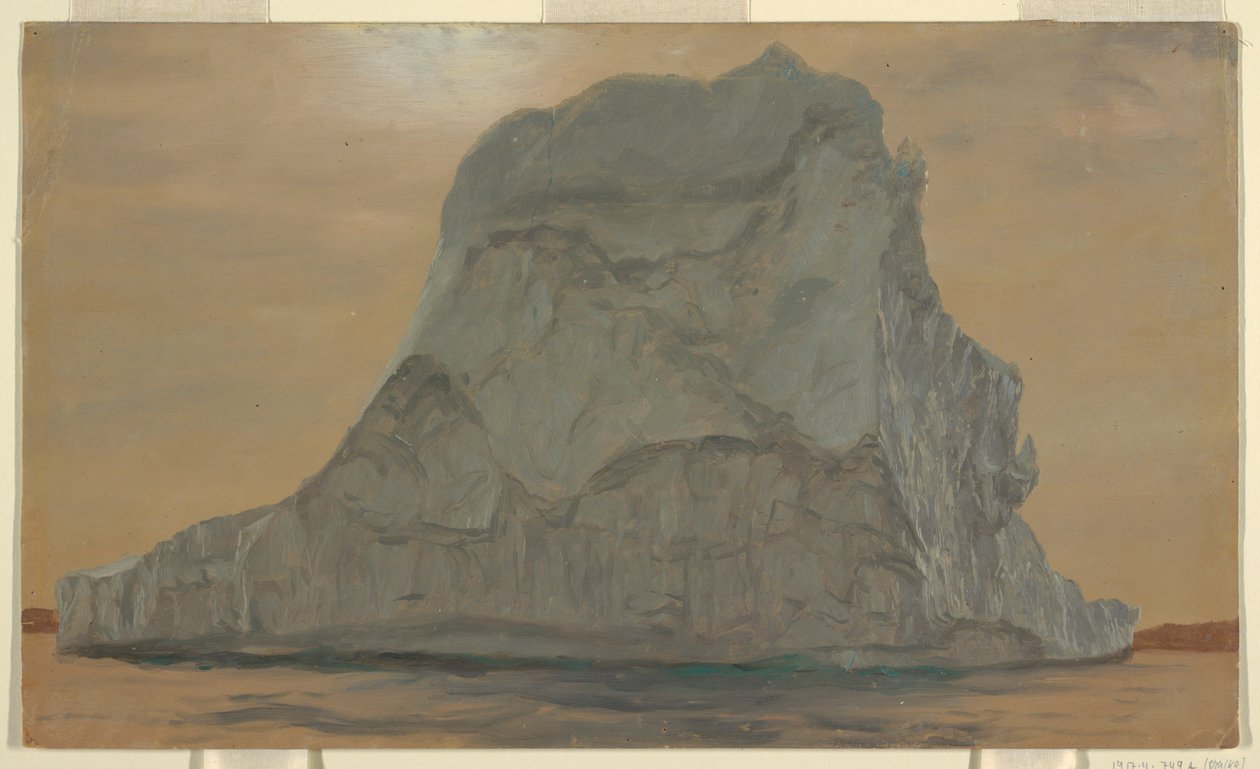Teckning, Grått isberg, juni eller juli 1865 av Frederic Edwin Church