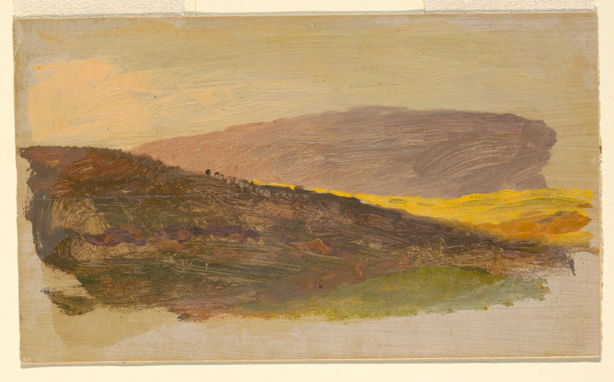 Teckning, sluttning, 1870-80 av Frederic Edwin Church