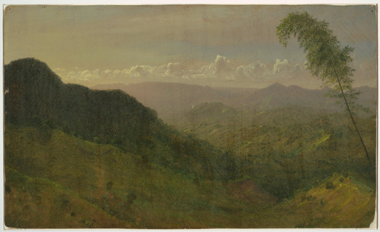 Teckning, Kuperat landskap, 1865 av Frederic Edwin Church