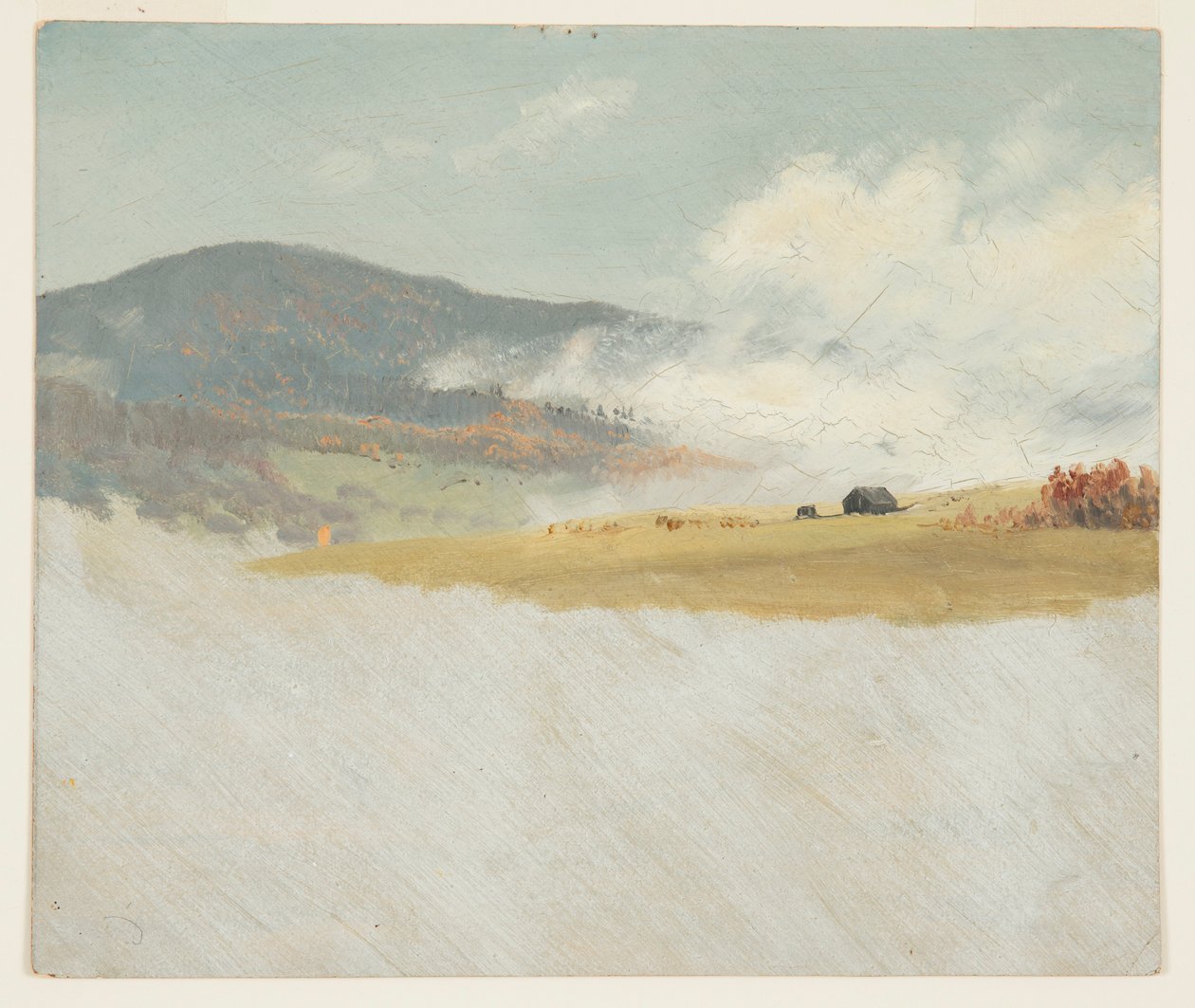 Teckning, Kuperade landskap, 1865-75 av Frederic Edwin Church