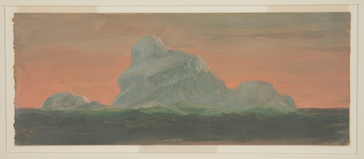 Teckning, Isberg mot kvällshimmel, juni 1859 av Frederic Edwin Church