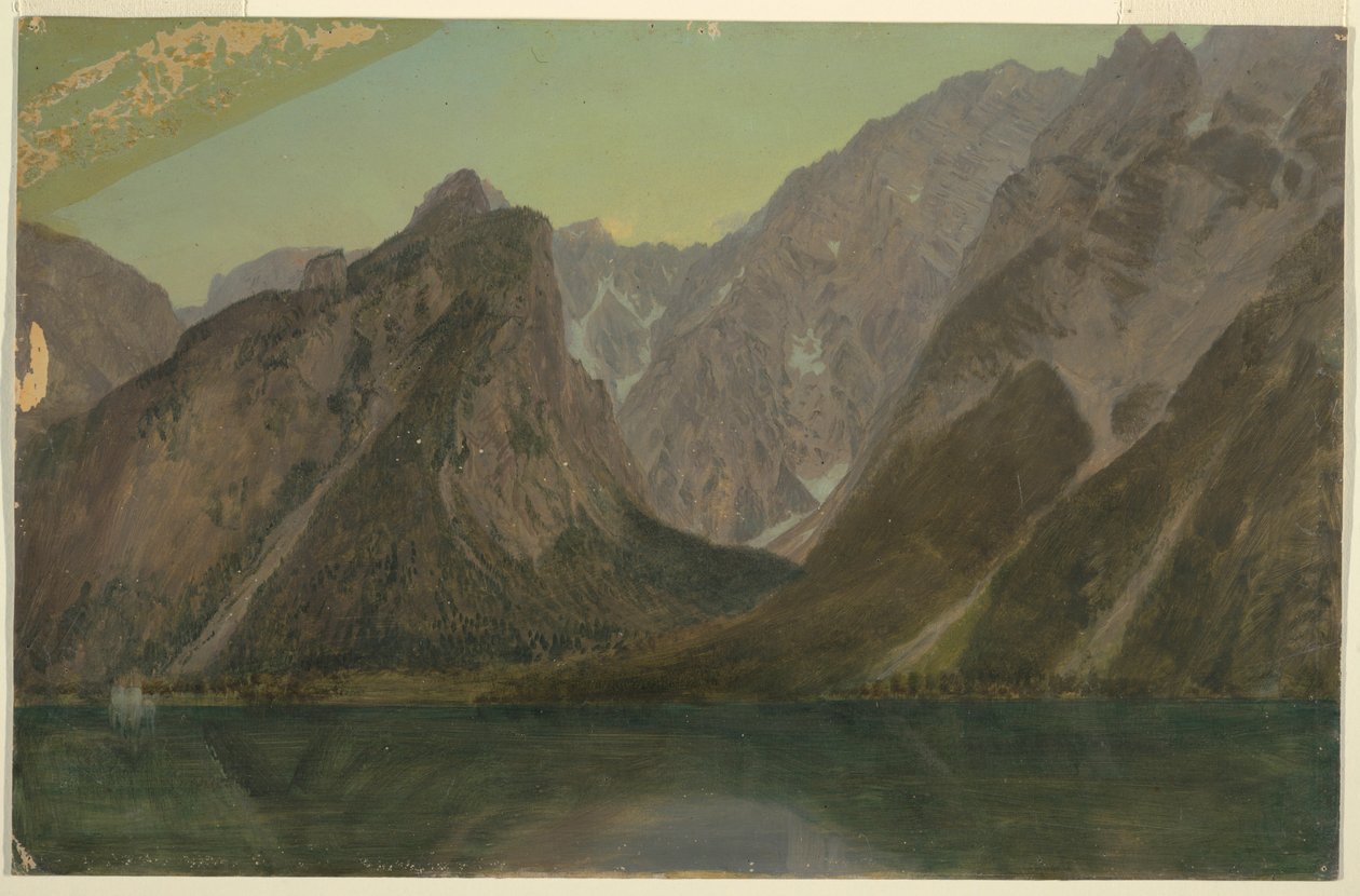 Teckning, Koenigseee, nära Berchtesgadan, Bayern, 1868 av Frederic Edwin Church